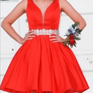 Size 2 red prom dress, worn once